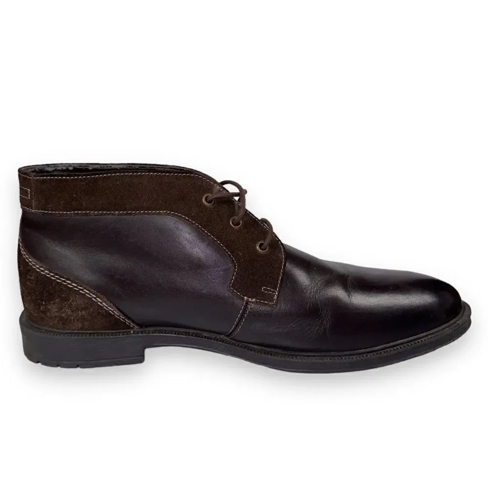 Stacy Adams Delaney Leather / Suede Chukka‎ Boots Brown 25053-200 Men's 11.5M